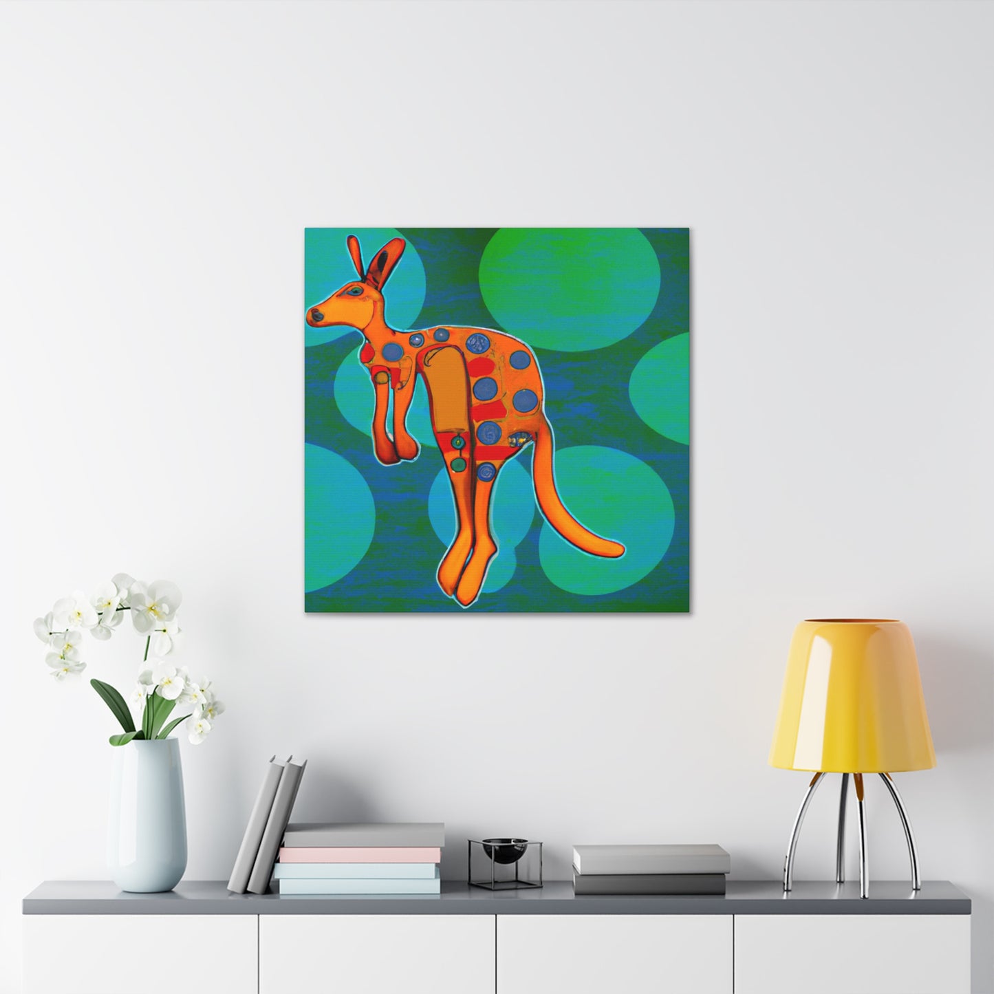 Kangaroo in Abstract - Canvas