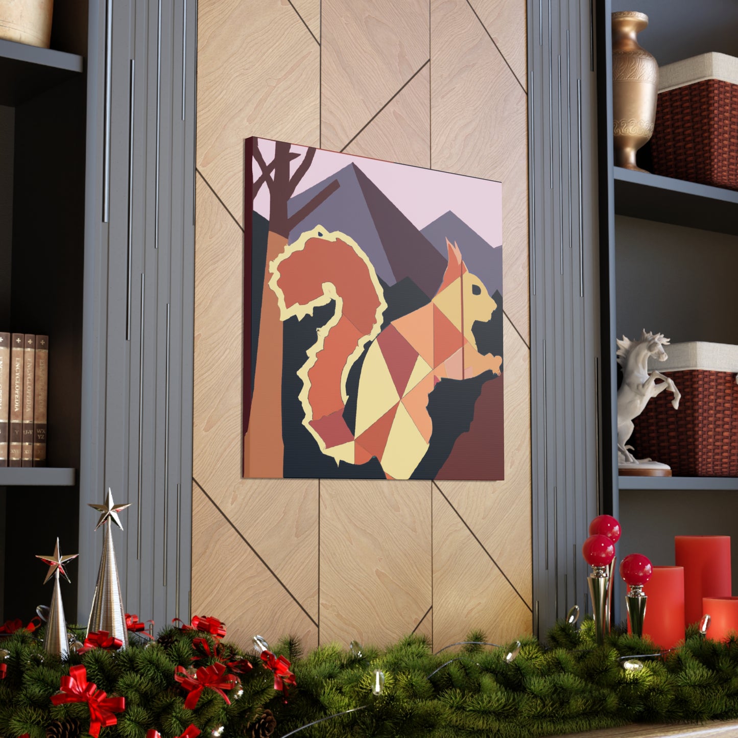 Squirrel in Deco Style - Canvas