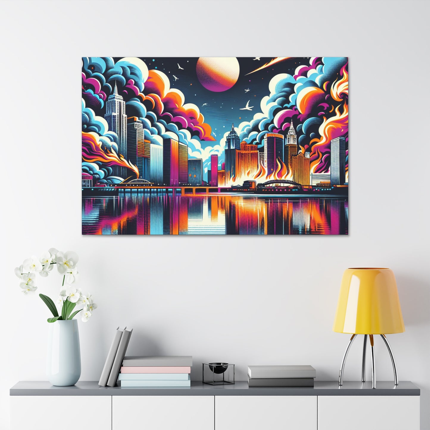 Neon Mirage Nights - Canvas