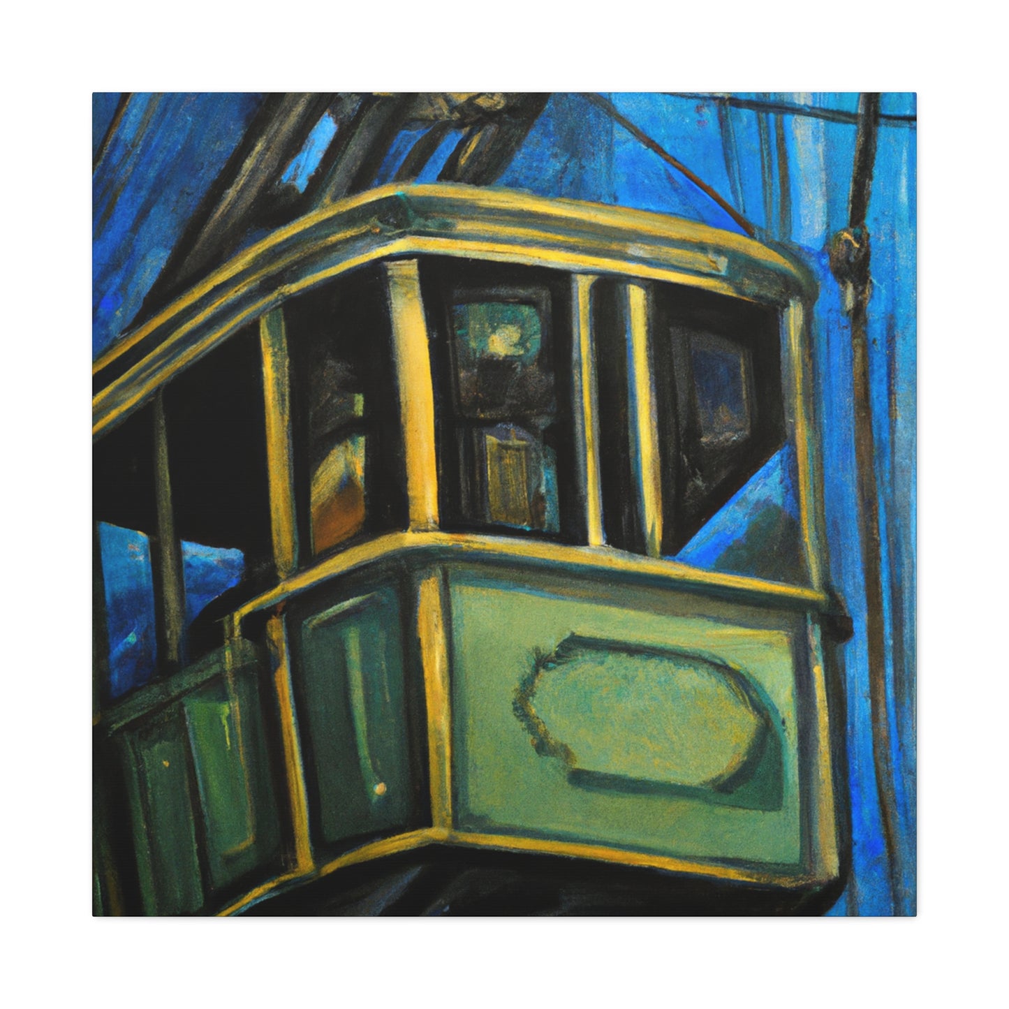 Cable Car in Bloom - Canvas