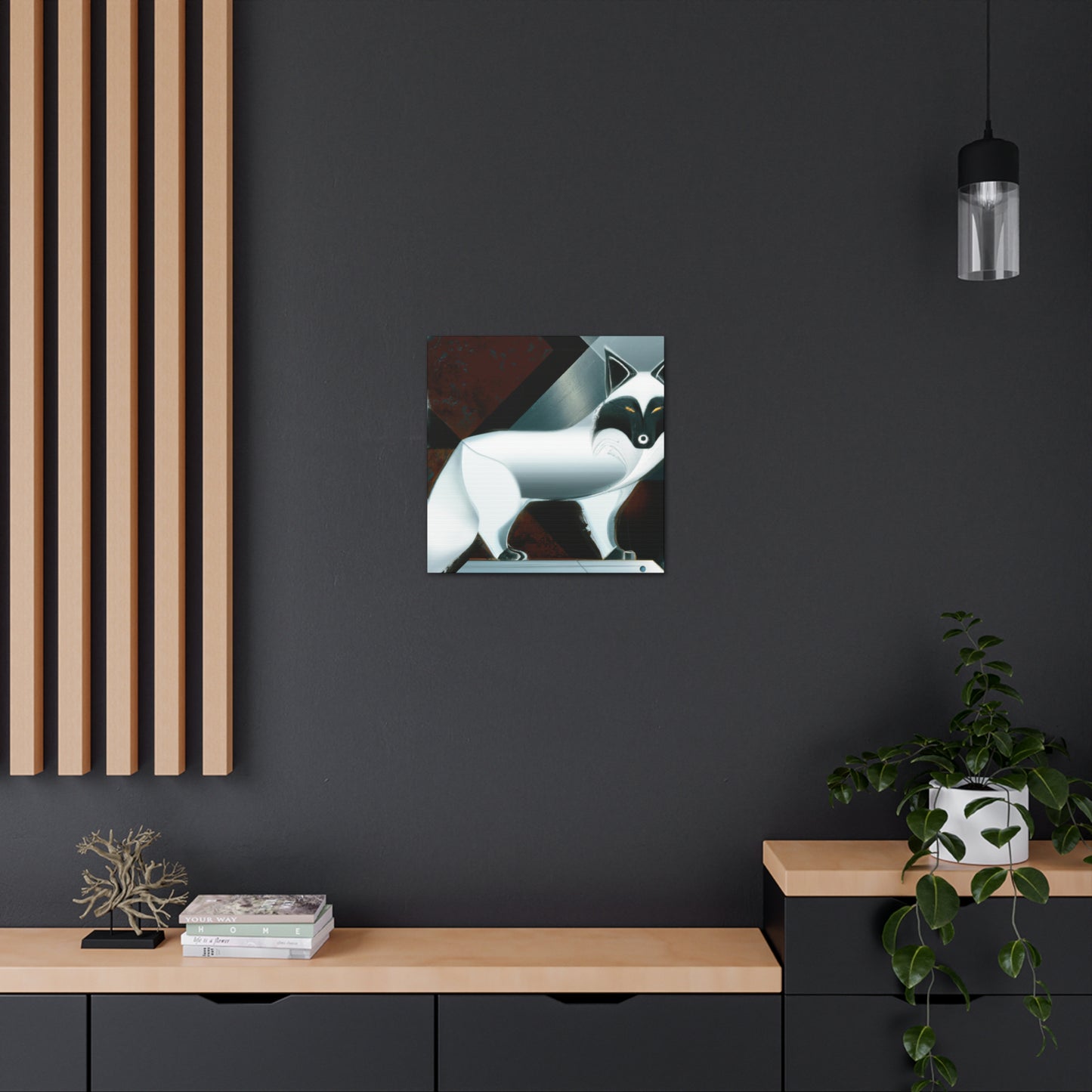 Arctic Fox Art Deco - Canvas