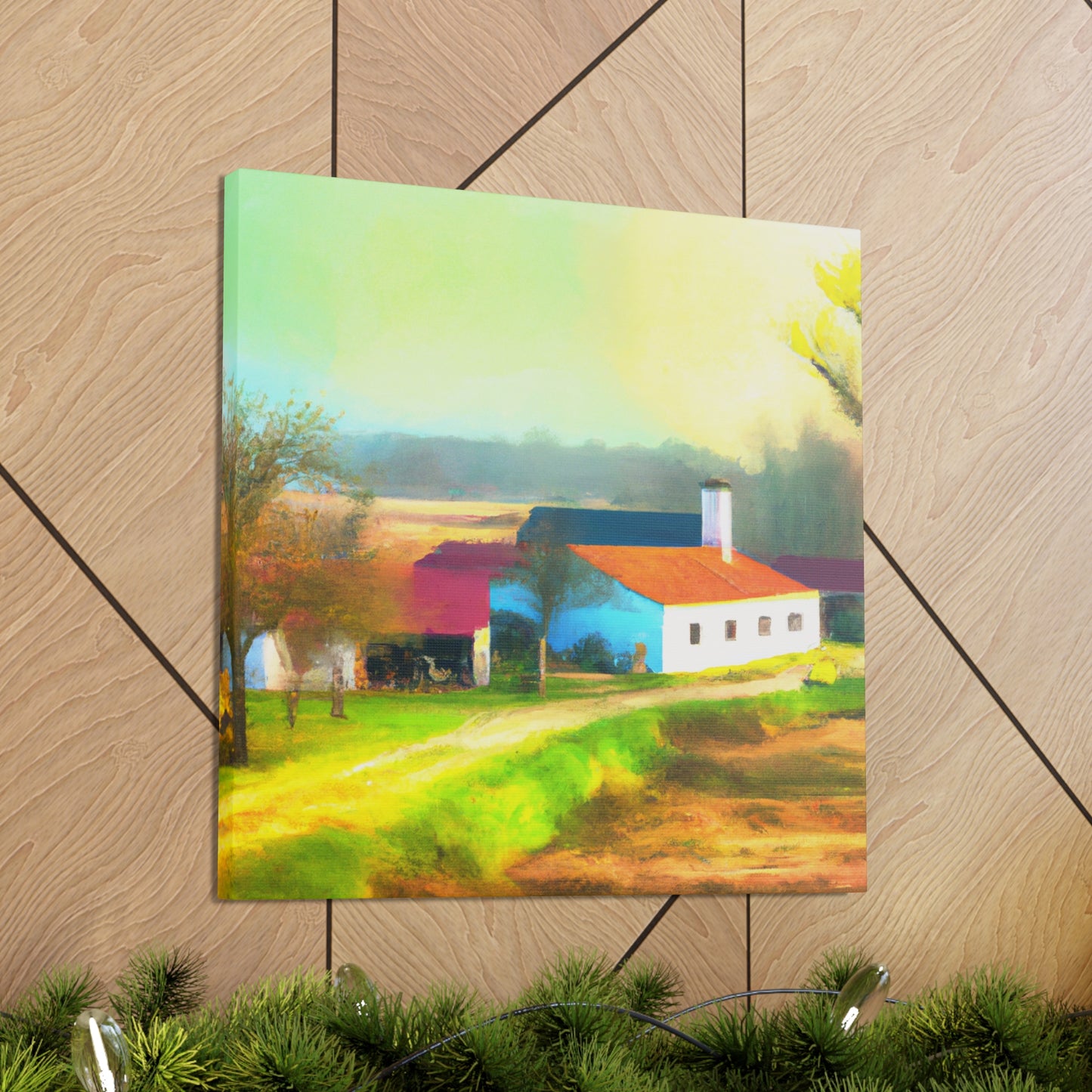 "Farmhouse of Seasons" - Canvas