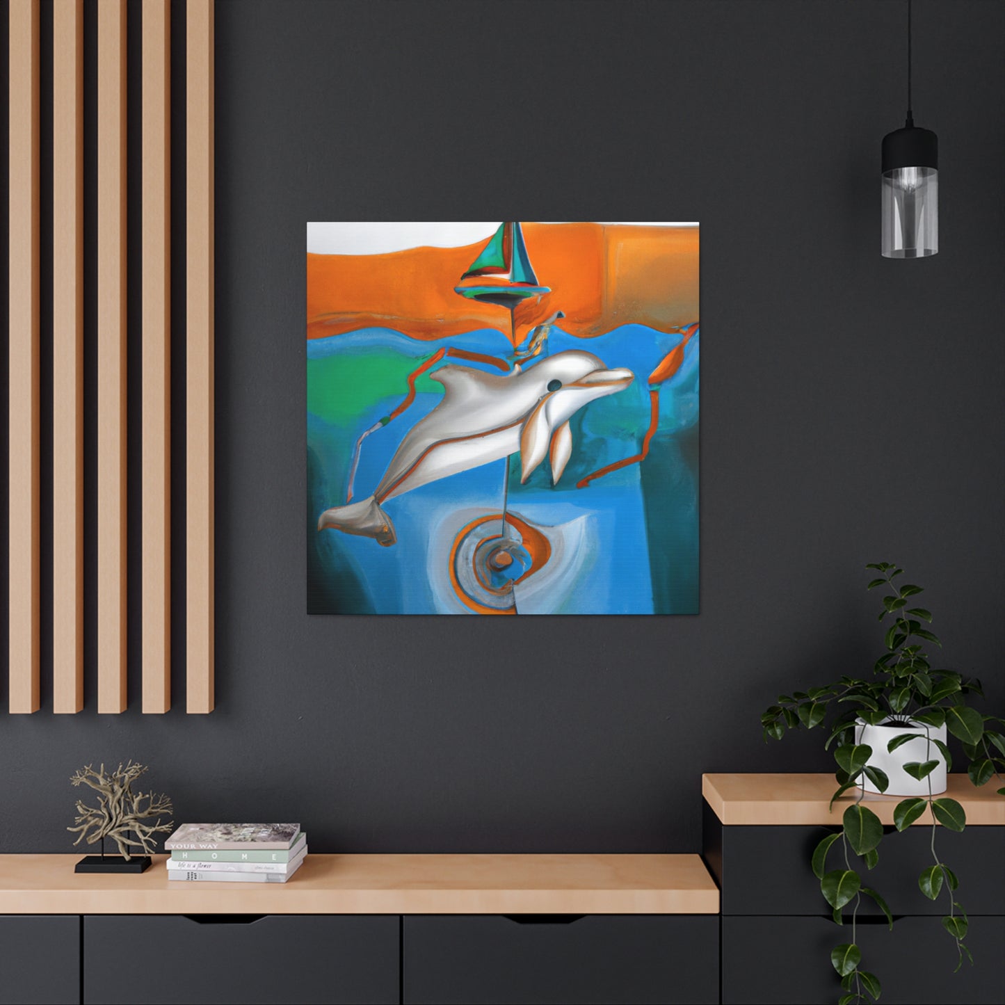 Dolphins in Dreamland - Canvas