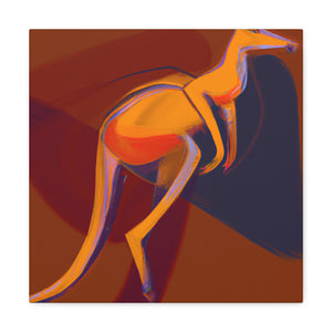 Kangaroo In Art Deco - Canvas