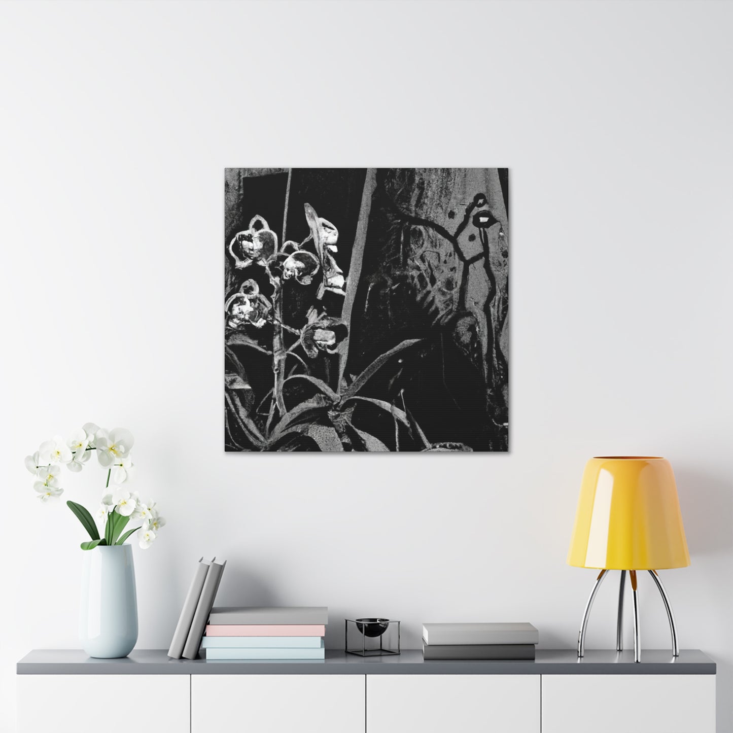 Orchids in Monochrome - Canvas