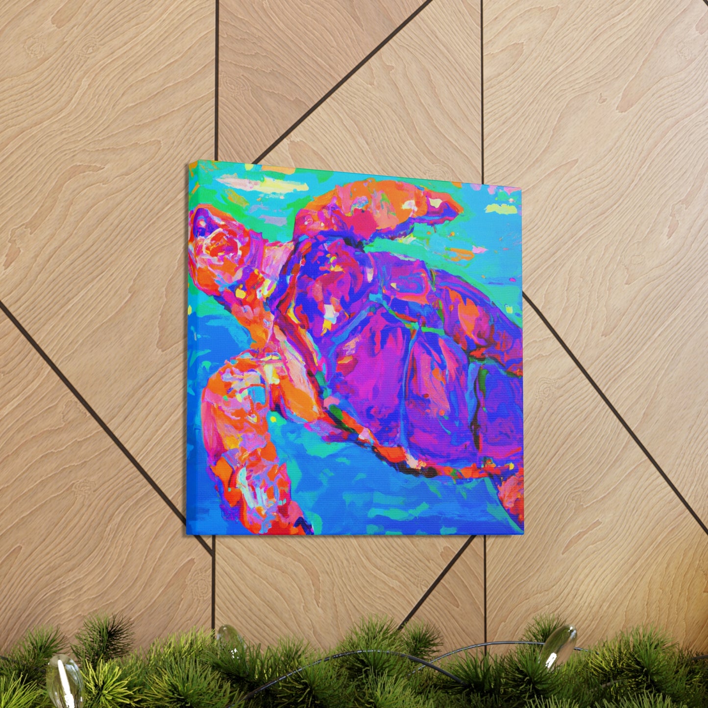 "Turtle in the Sea" - Canvas