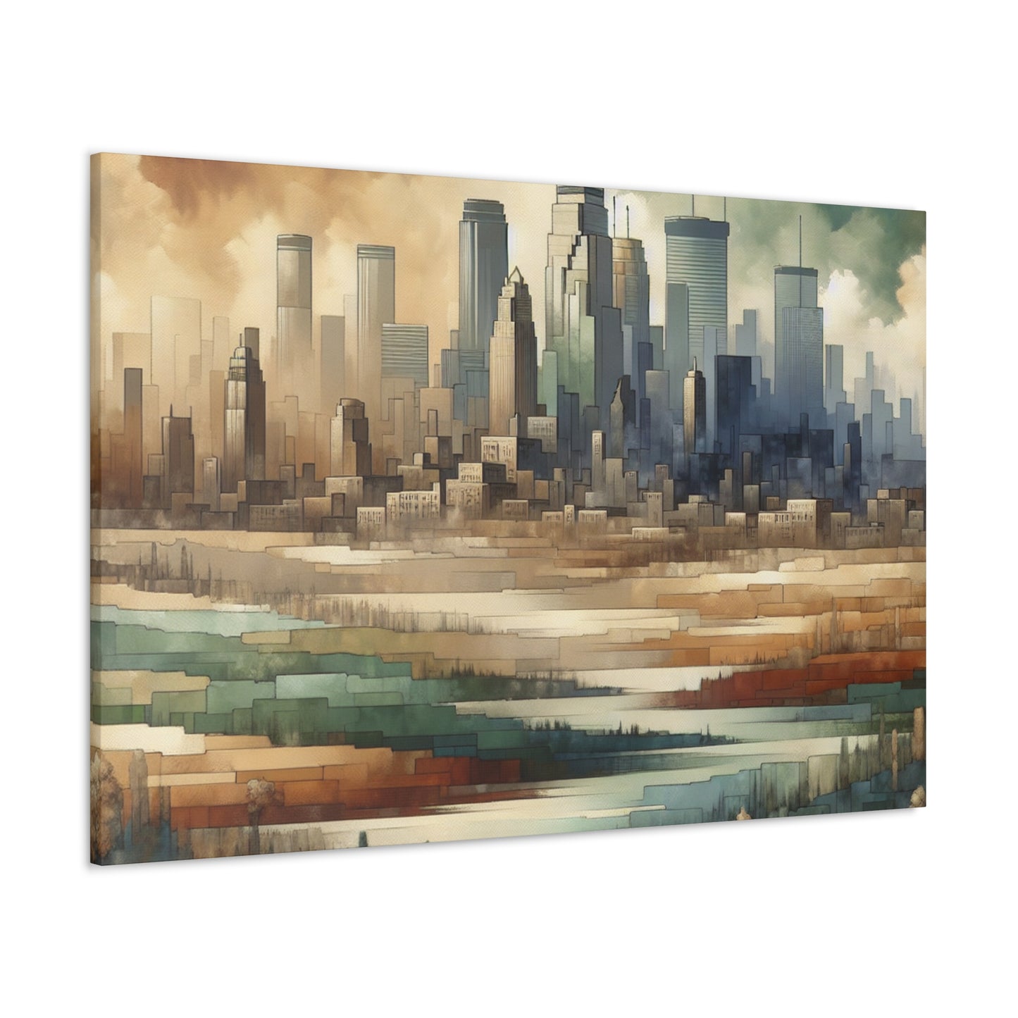 "Industrial Enchantment: Minneapolis" - Canvas