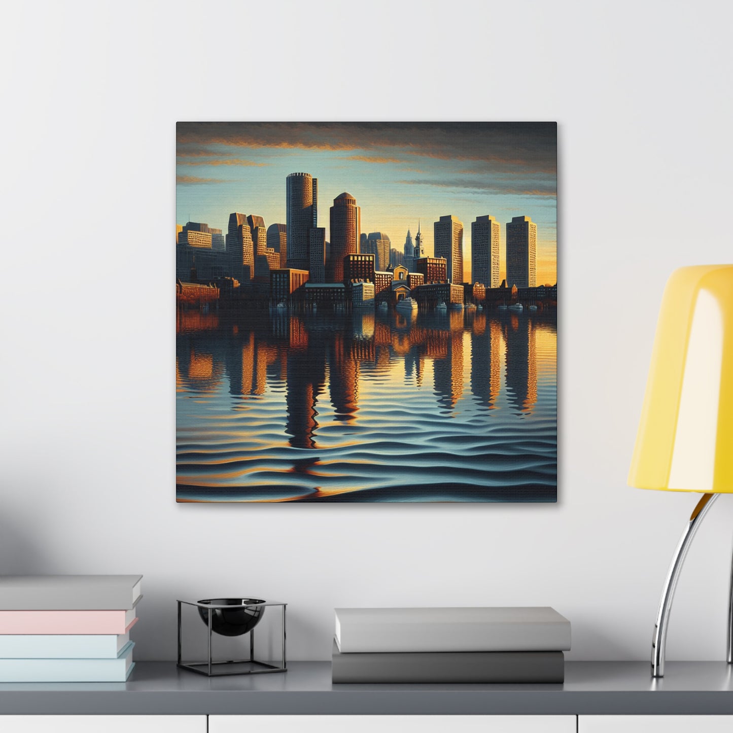 "Cityscape Serenade: Boston" - Canvas