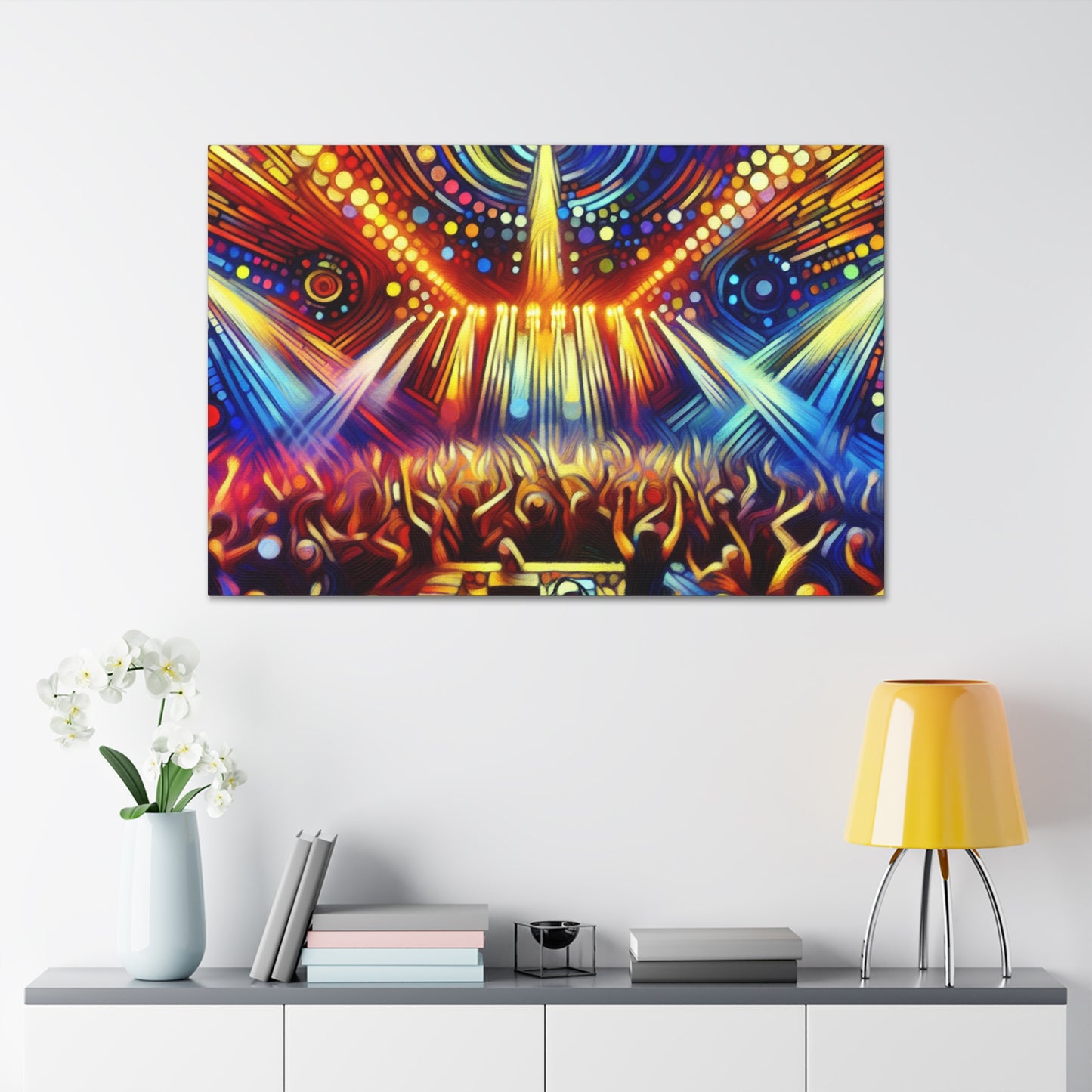 Rhythmic Night Reverberation - Canvas