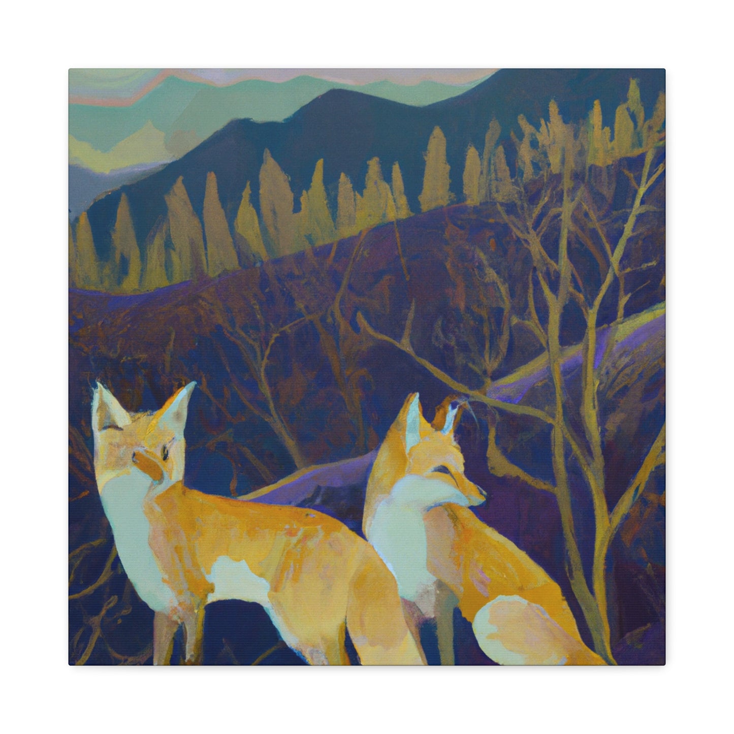 "Fox in Art Deco" - Canvas