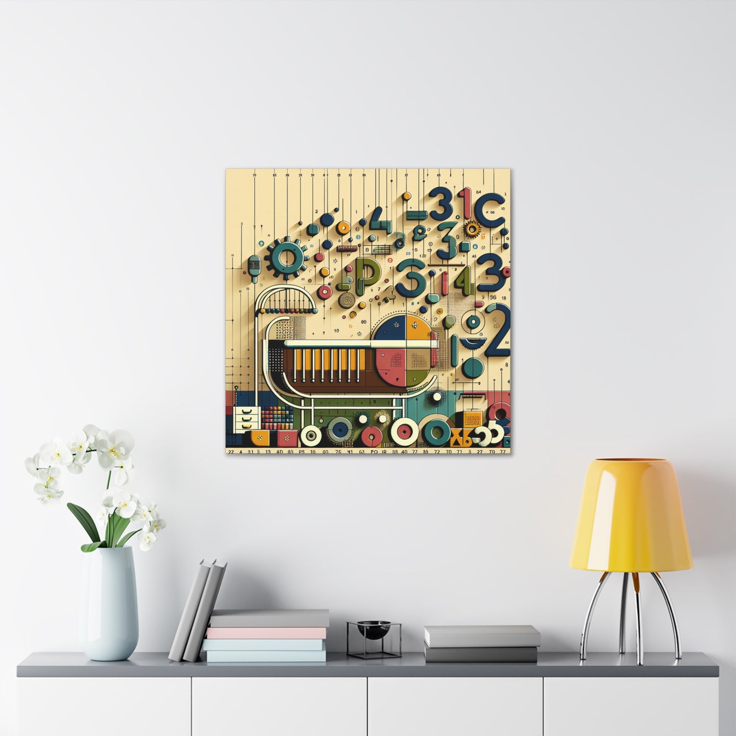 "Vibrant Typographic Abstractions" - Canvas