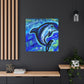 Dolphin in Blue Spray - Canvas