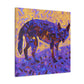 Coyote Among Hyacinths - Canvas