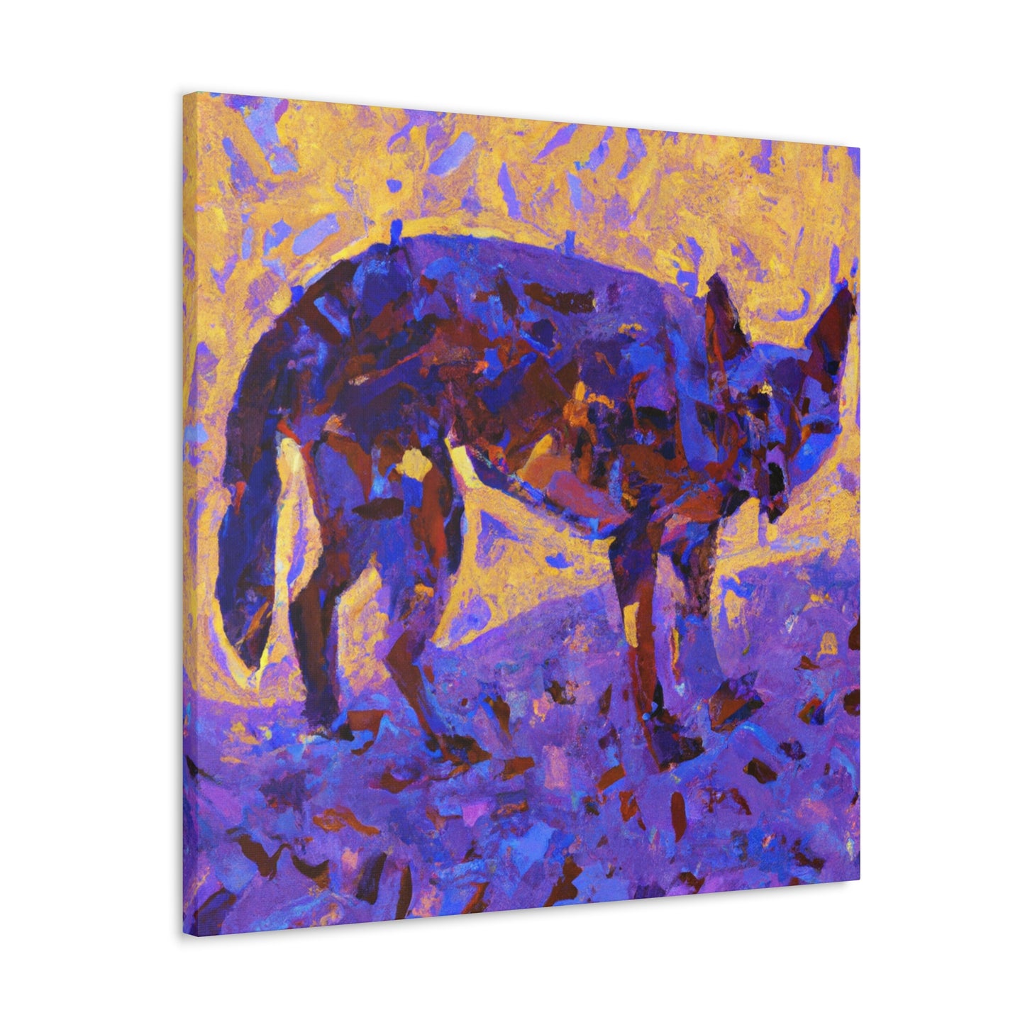 Coyote Among Hyacinths - Canvas