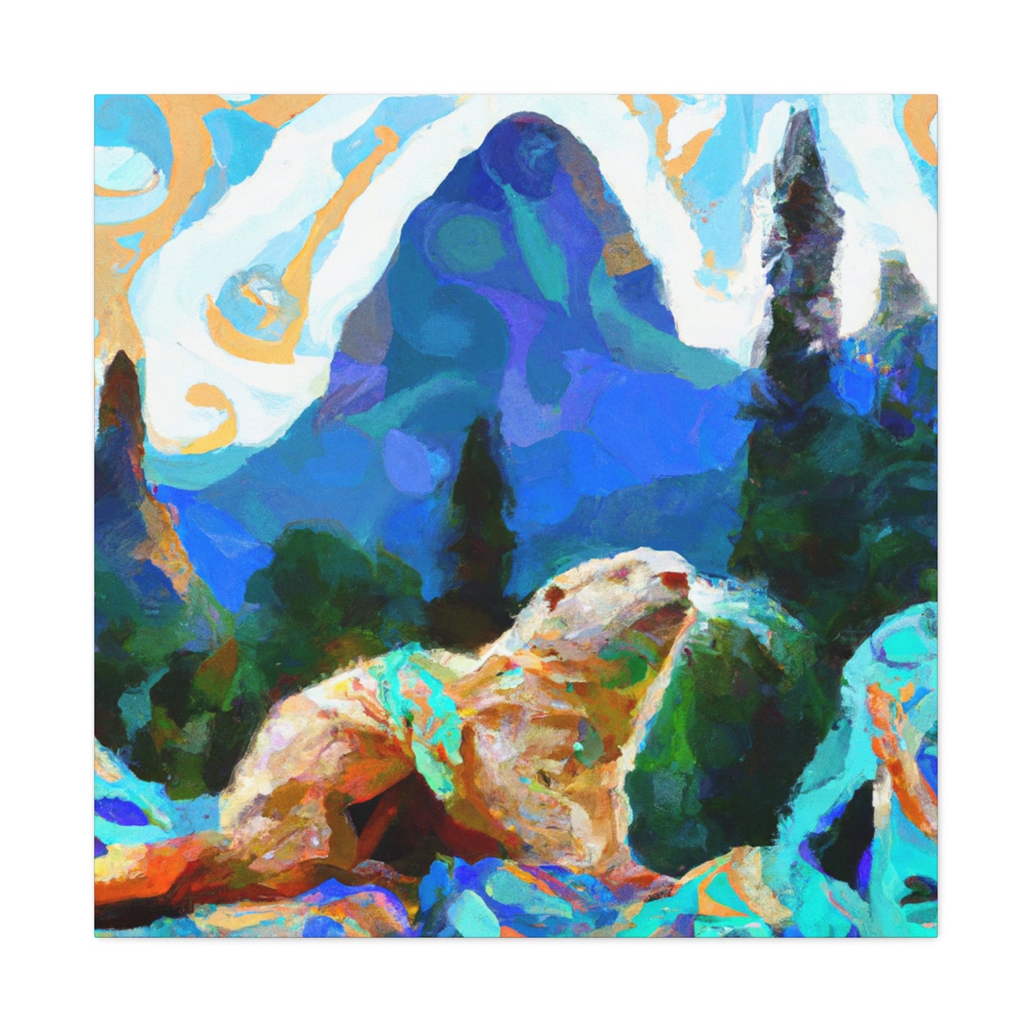 Otter in Impressionism - Canvas