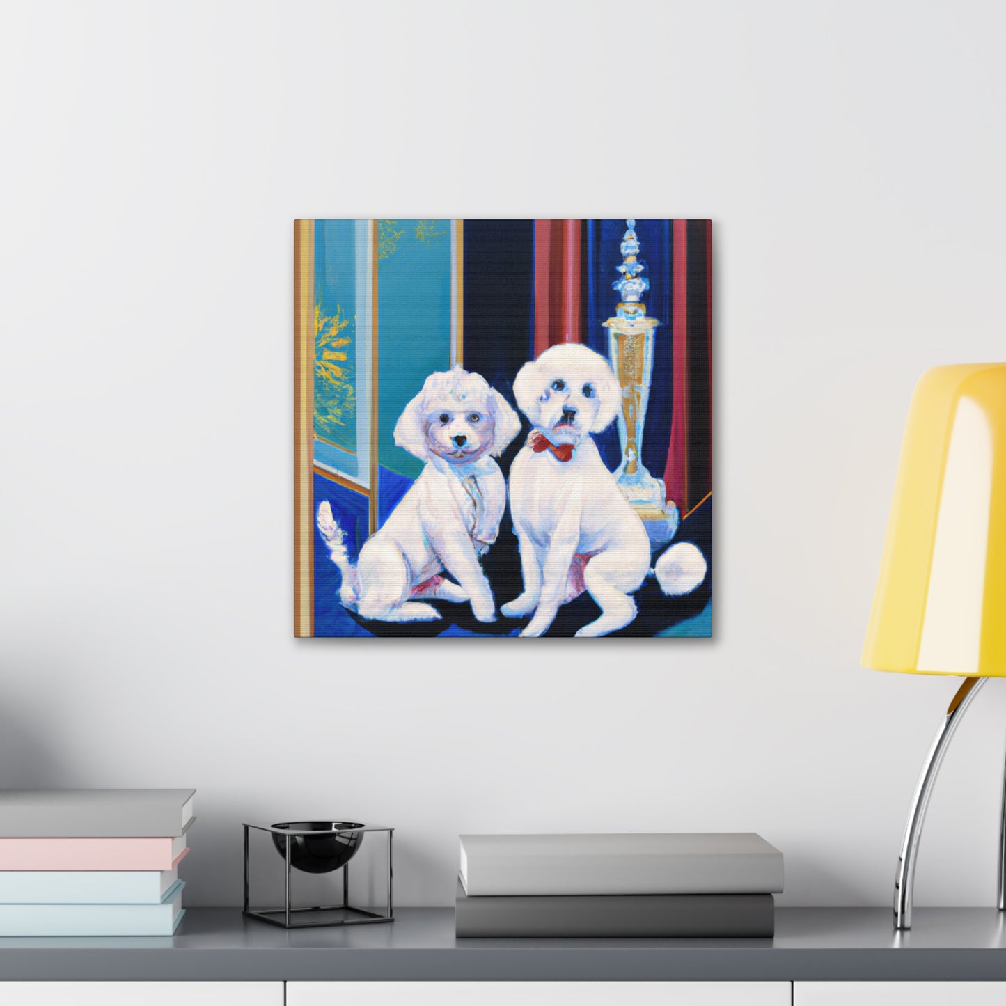 Maltese Art Deco Glow - Canvas