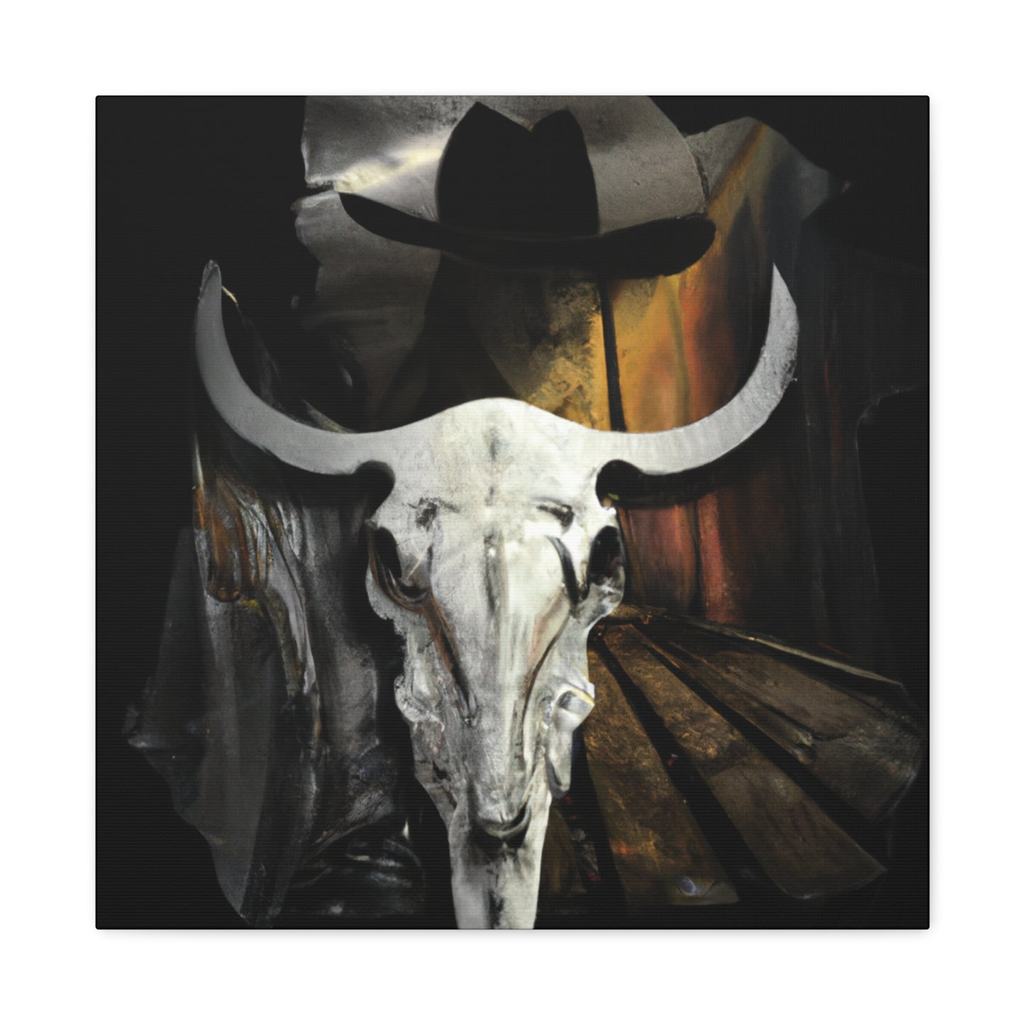 "Cow Skull Lone Survivor" - Canvas