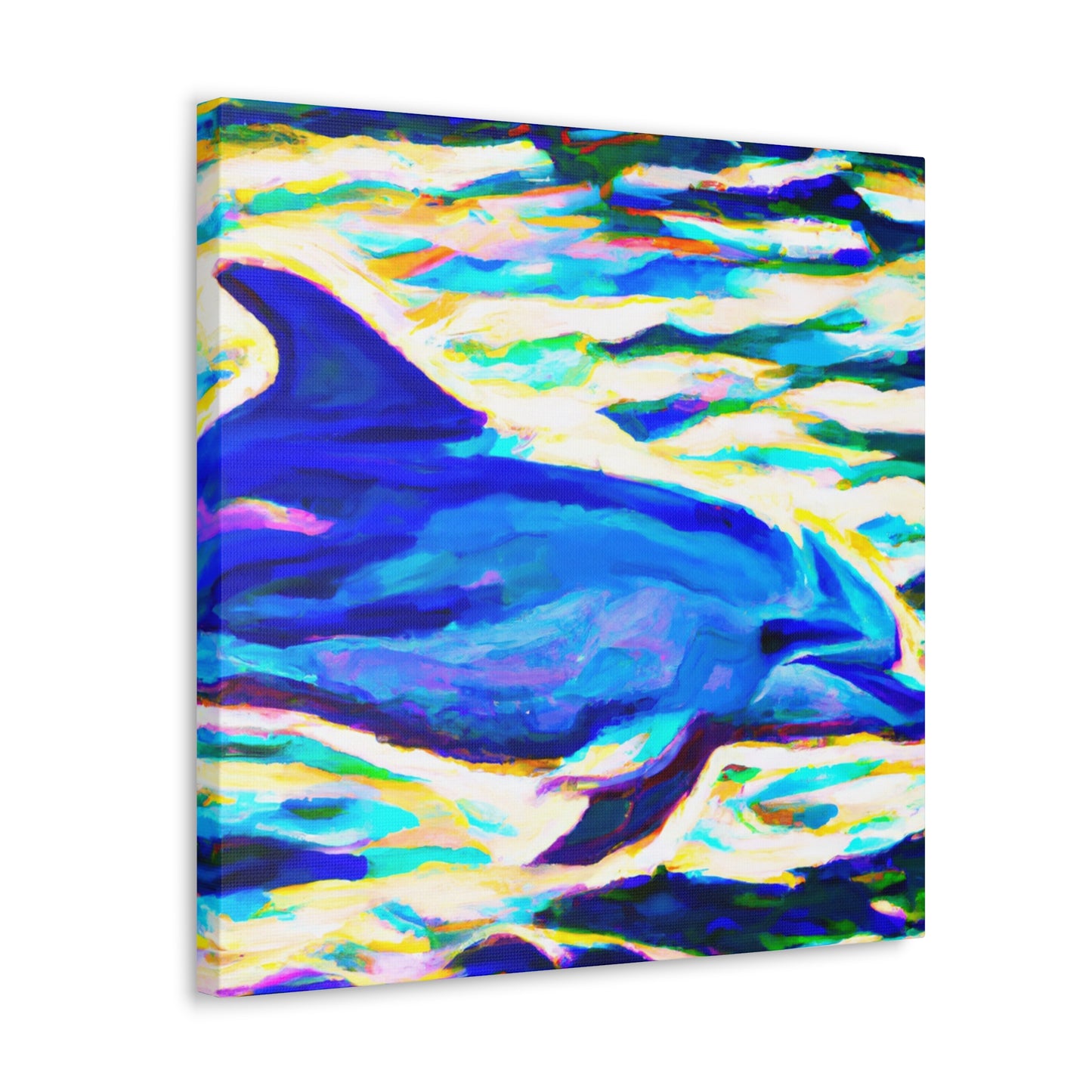 "Dolphin on the Waves" - Canvas