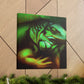 "Green Iguana Reflection" - Canvas