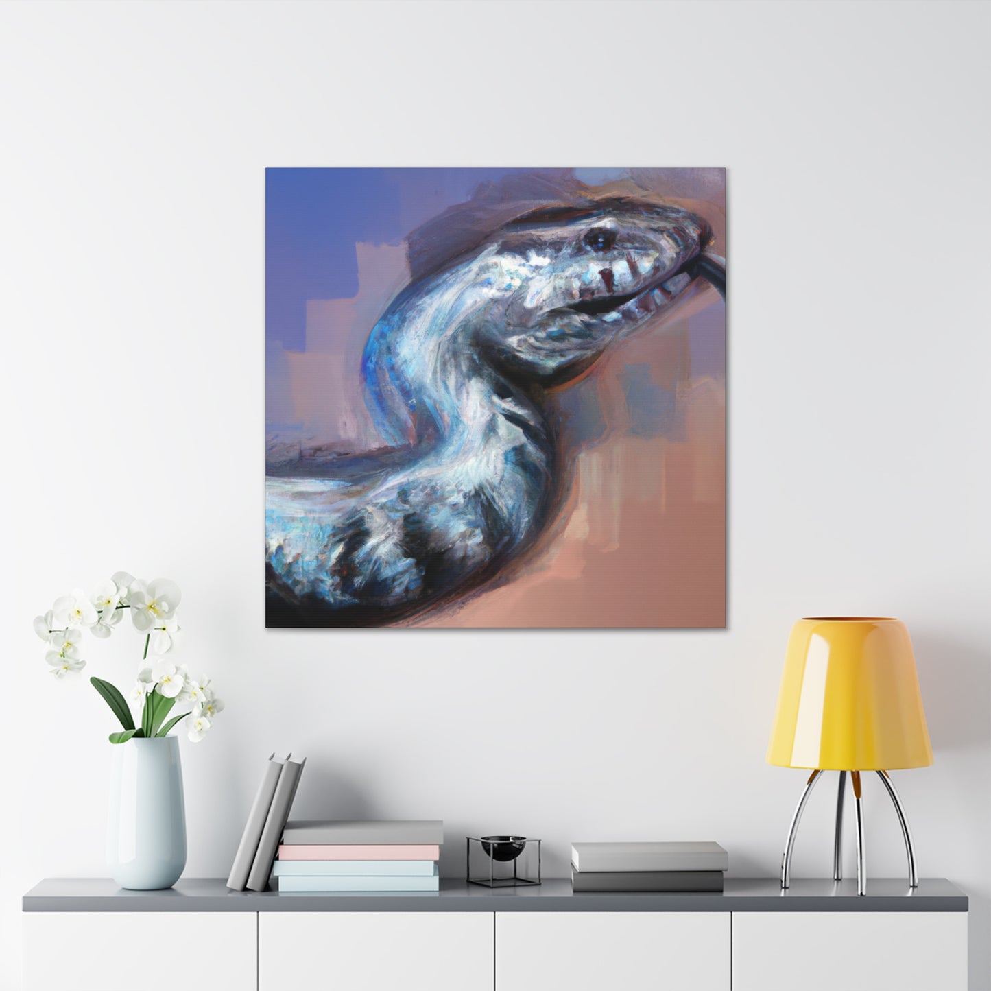 Blue-Tongued Skink Dreaming - Canvas