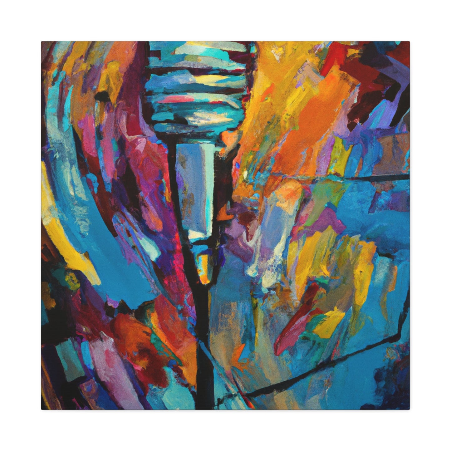 "Vocal Expressionism Microphone" - Canvas