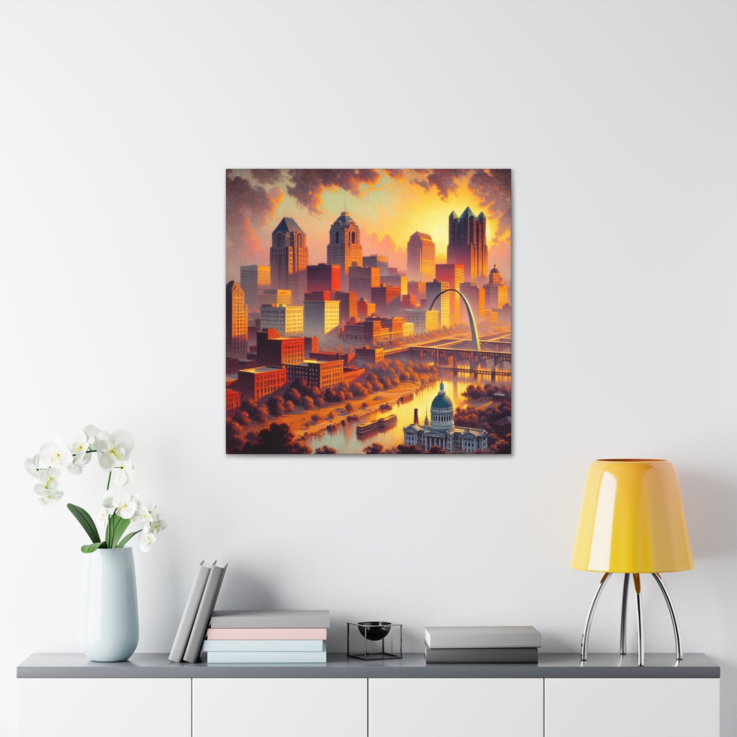 "City of Golden Horizons" - Canvas