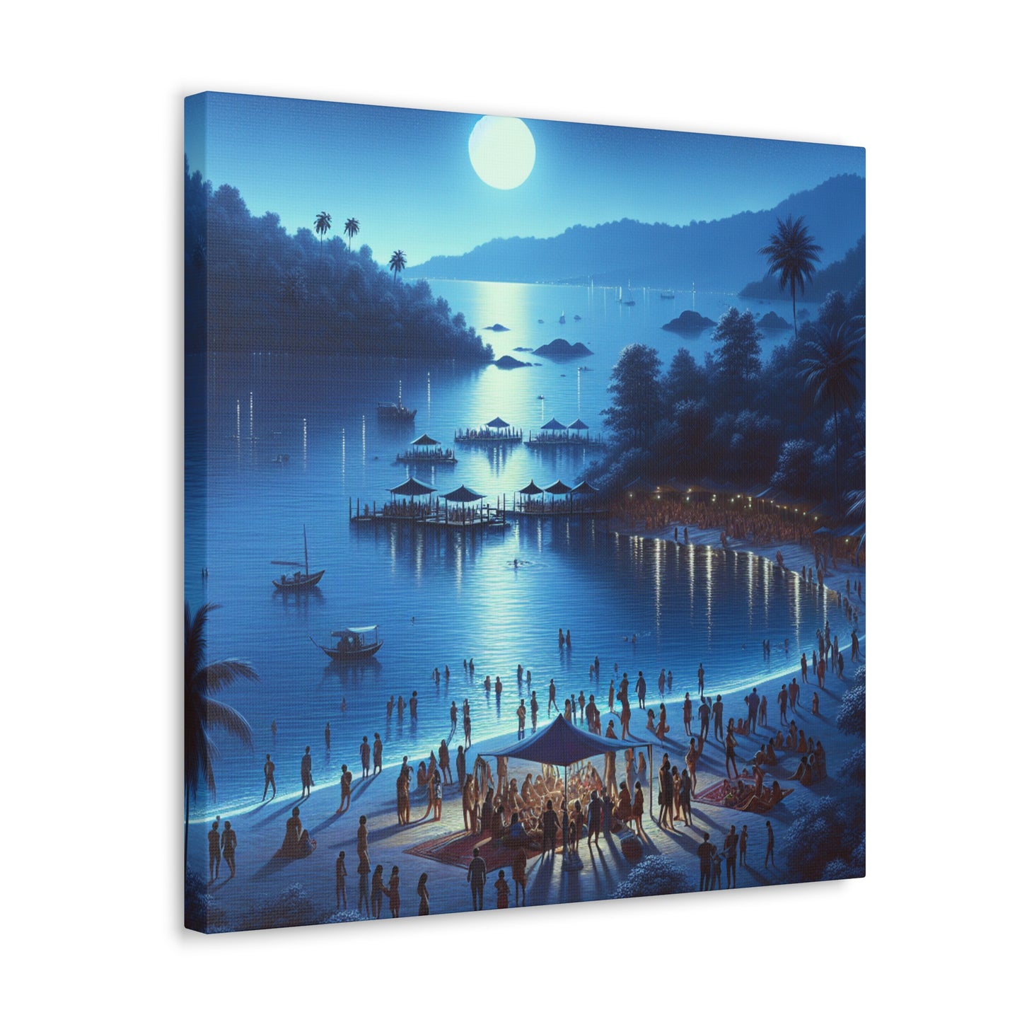 "Midnight Coastal Revelry" - Canvas