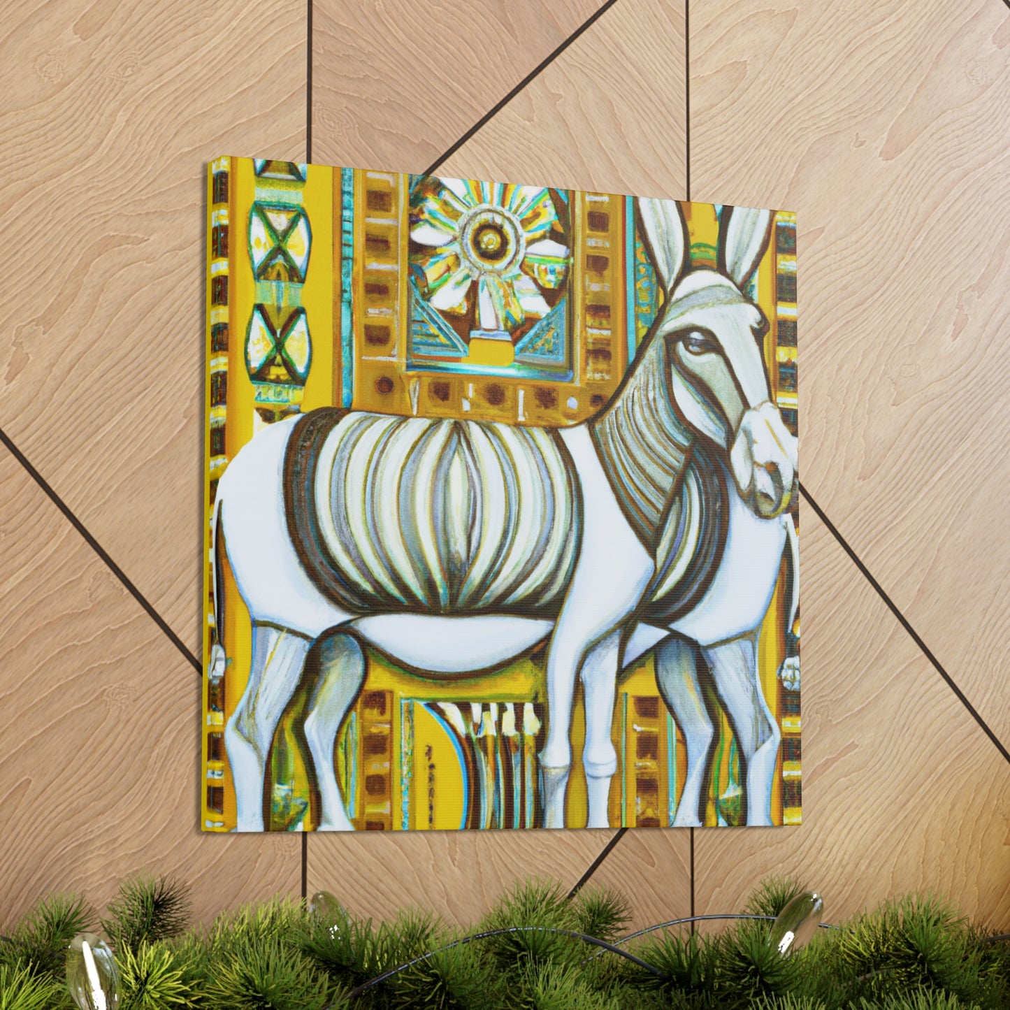 "Donkey in Deco Style" - Canvas