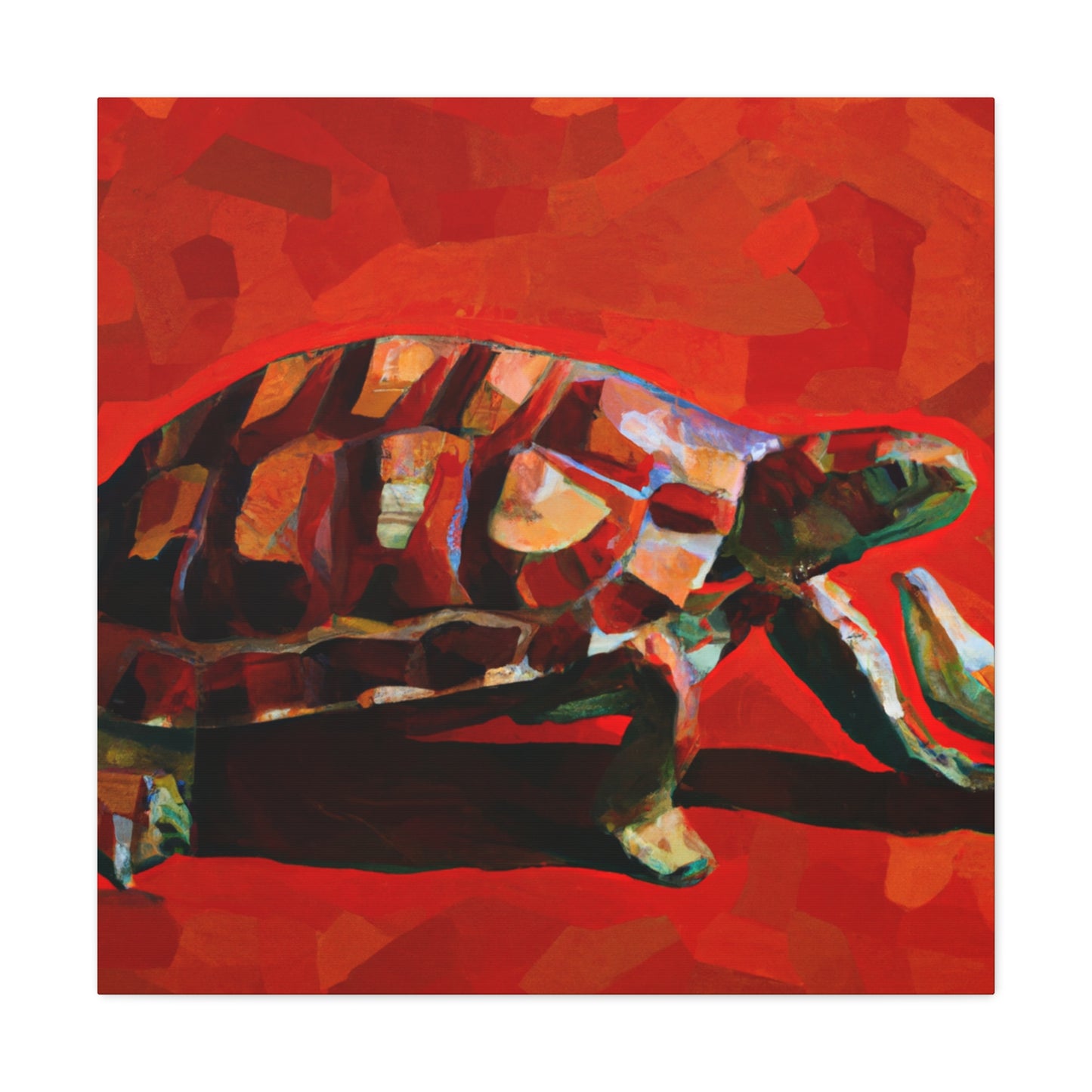 Box Turtle in Bloom - Canvas