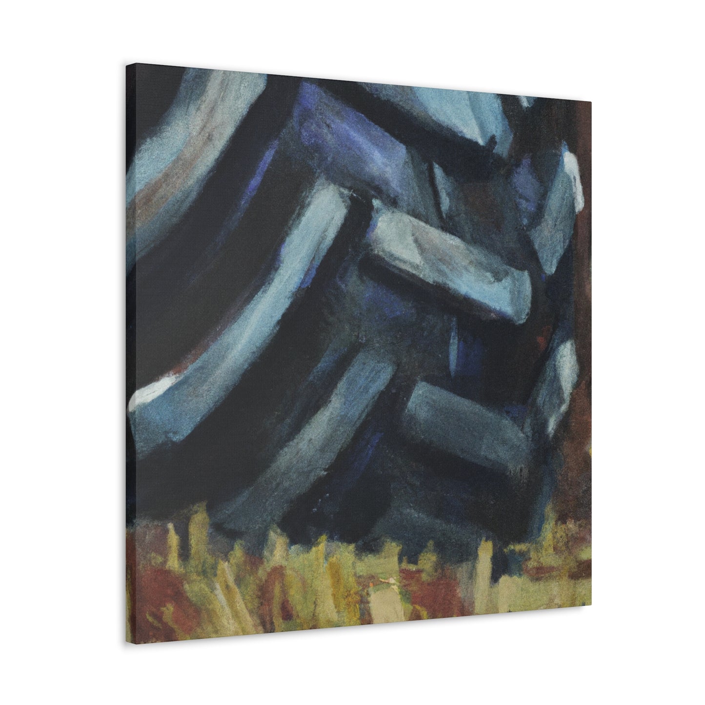 "Tractor Tire Impressionism" - Canvas