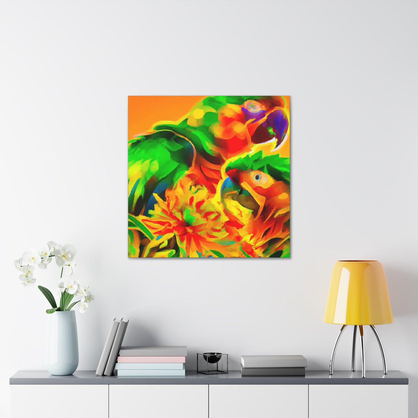 Rainbow of Macaws - Canvas