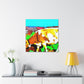 Jersey Cow Expressionism - Canvas