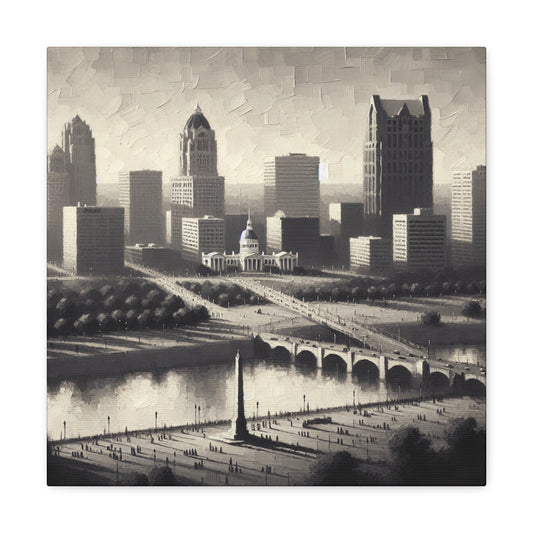 "Cityscape Symphony: St. Louis" - Canvas