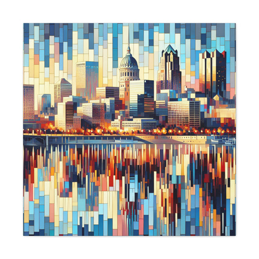 "Shimmering Gateway City" - Canvas