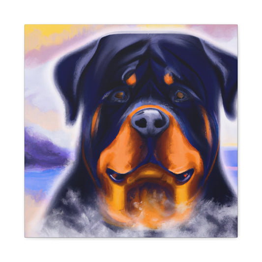 "Rottweiler's Regal Gaze" - Canvas