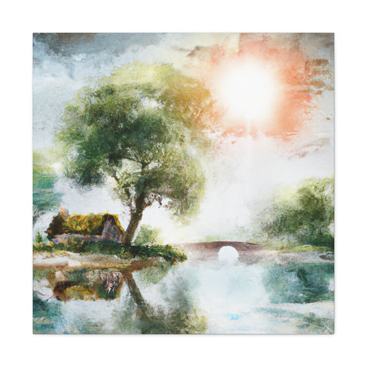 Misty Morning Reflections - Canvas