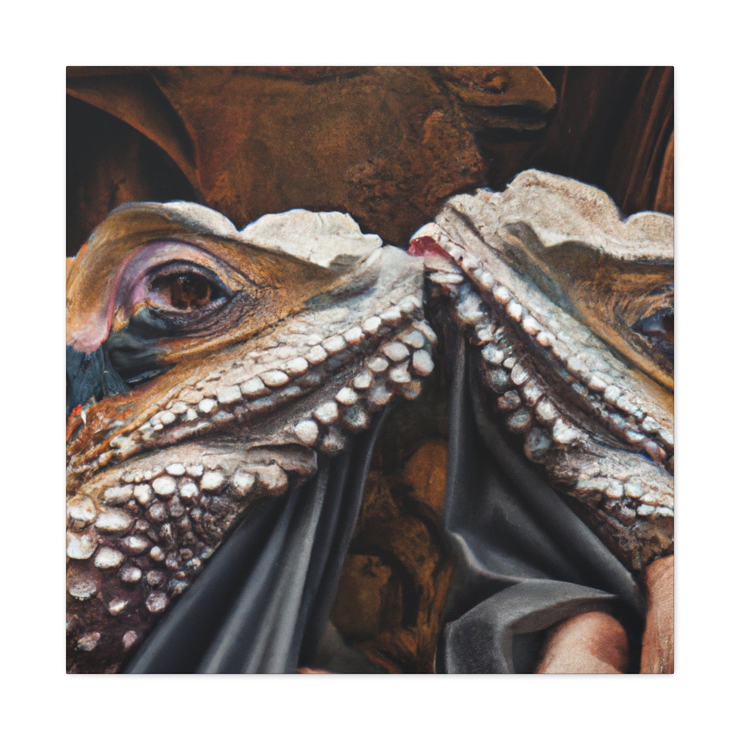 "Frog-like Frilled Lizard" - Canvas