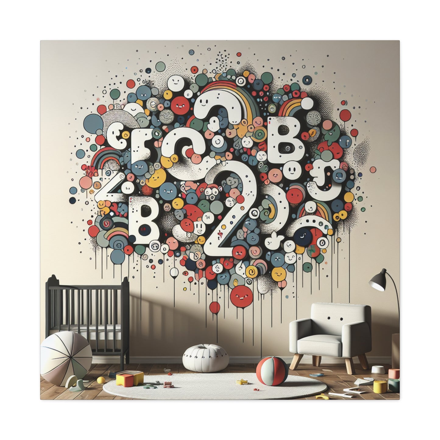 "Whimsical Typeface Wonderland" - Canvas