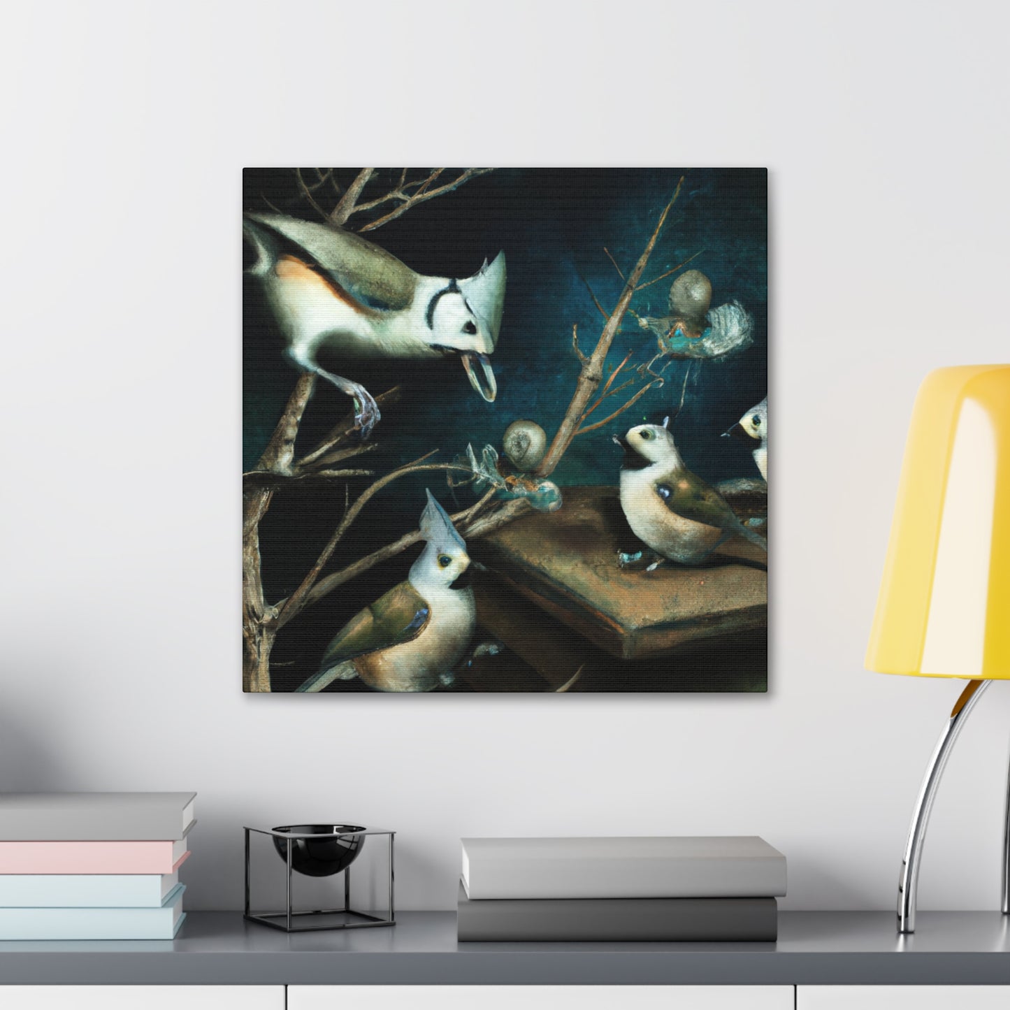 "Tufted Titmouse Utopia" - Canvas