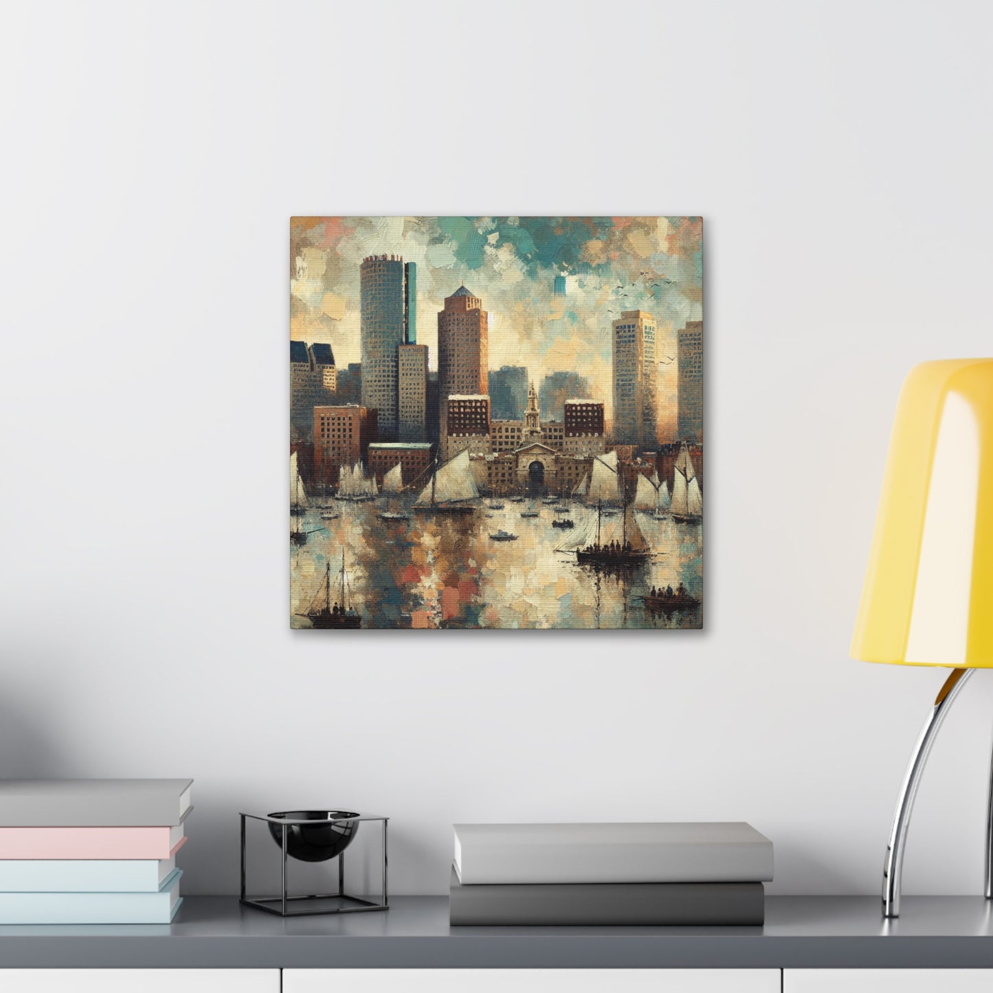 "Harbor Hues of Boston" - Canvas