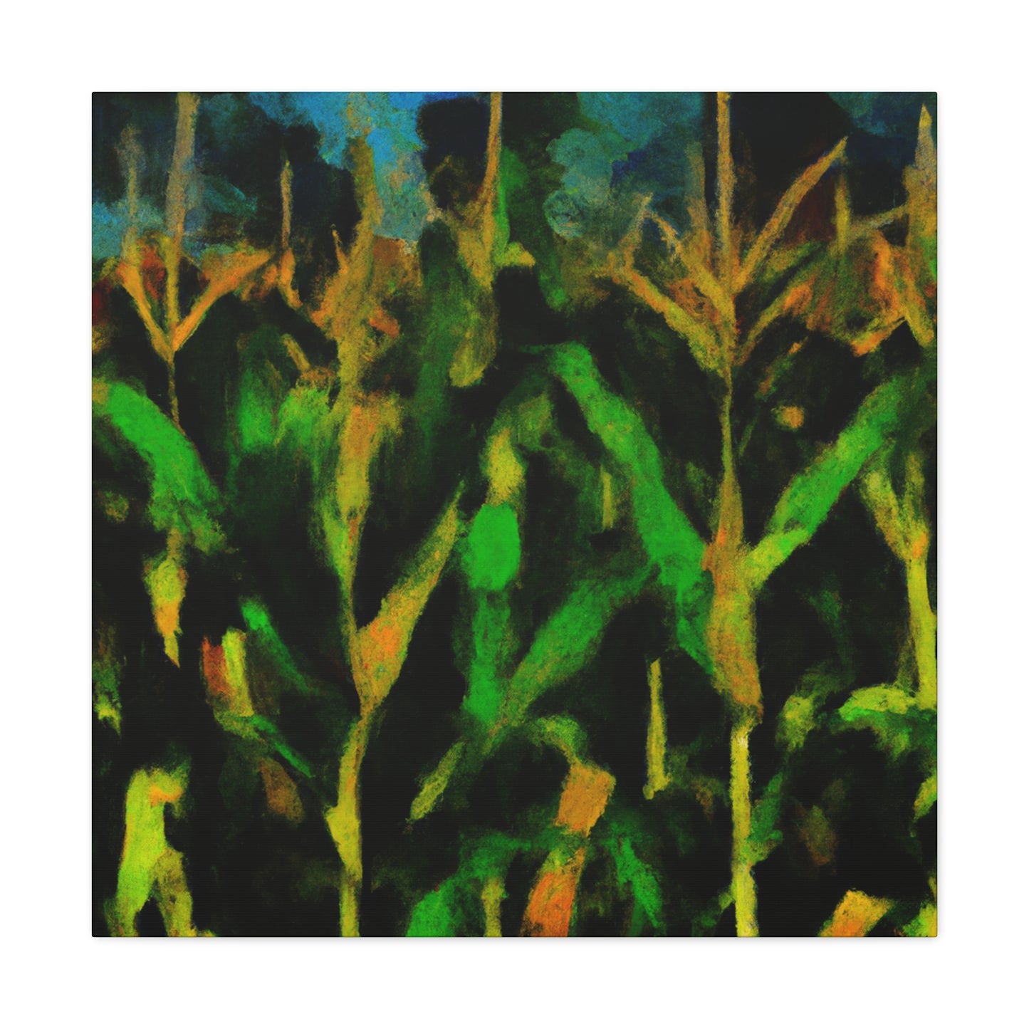 Cornfield Under Moonlight - Canvas