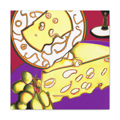 Still Life: Cheese Grapes - Canvas