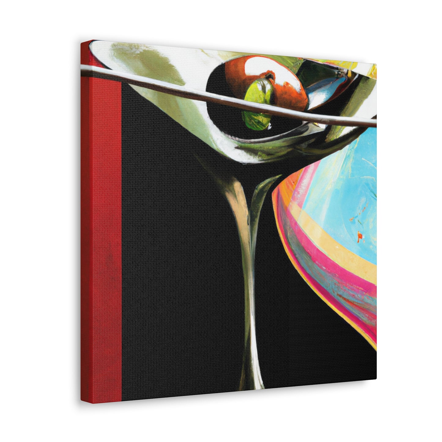 "Martini: Surreal Sip" - Canvas