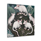 Opossum in Rococo Style - Canvas