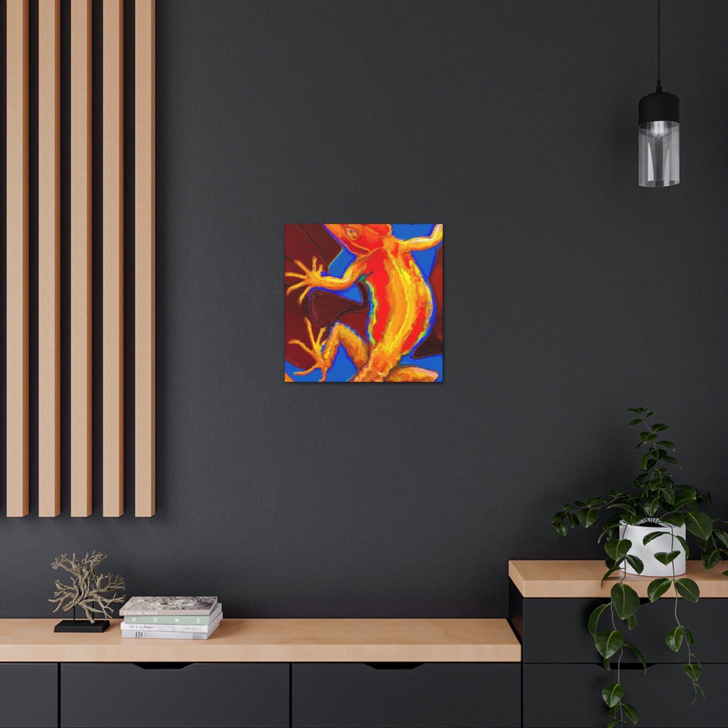 "Fanciful Frilled Lizard" - Canvas