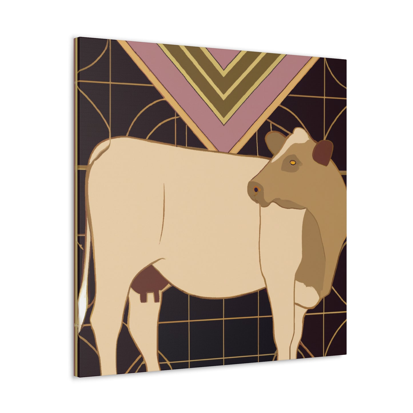 "Pastoral Art Deco Jersey" - Canvas