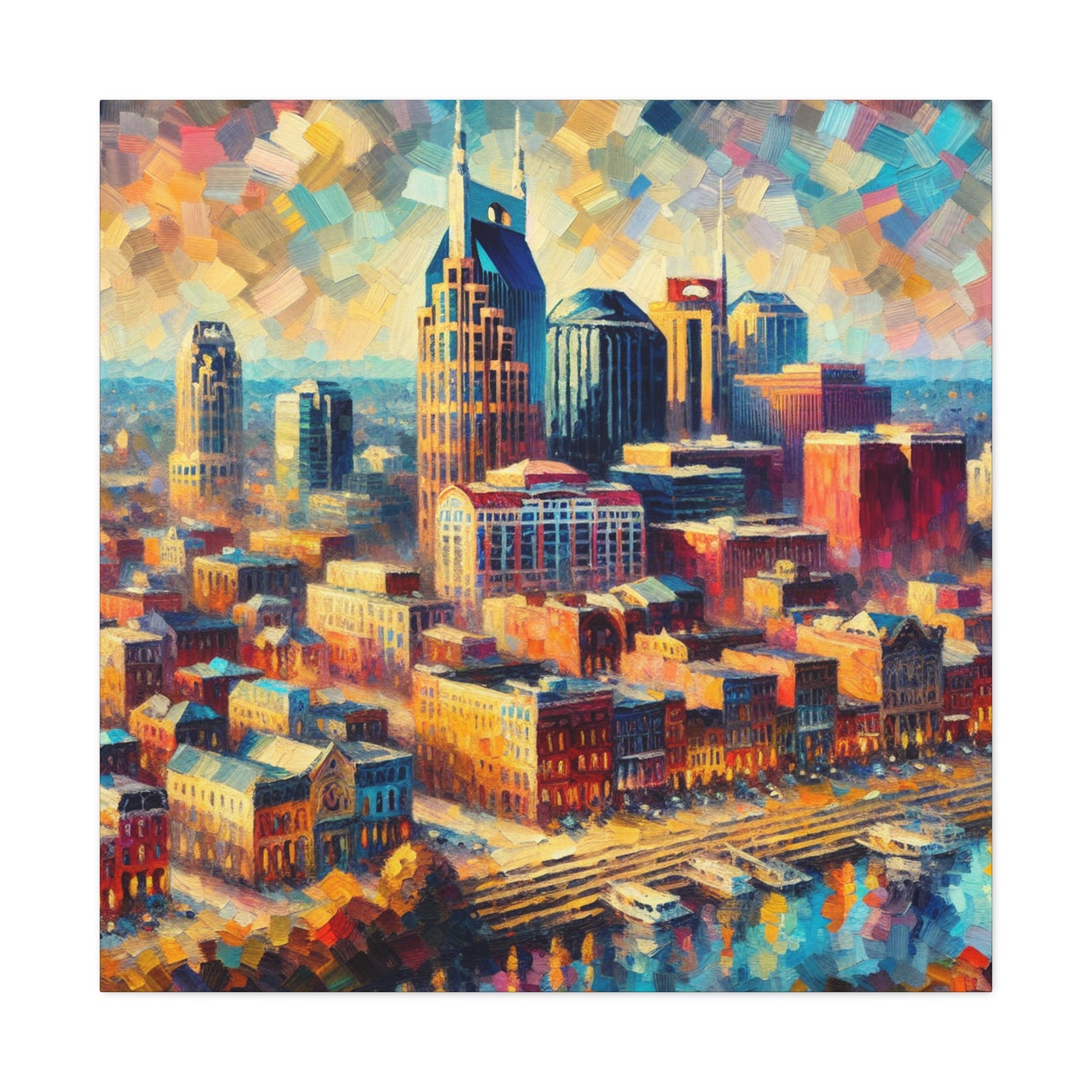 Golden Hues of Nashville - Canvas