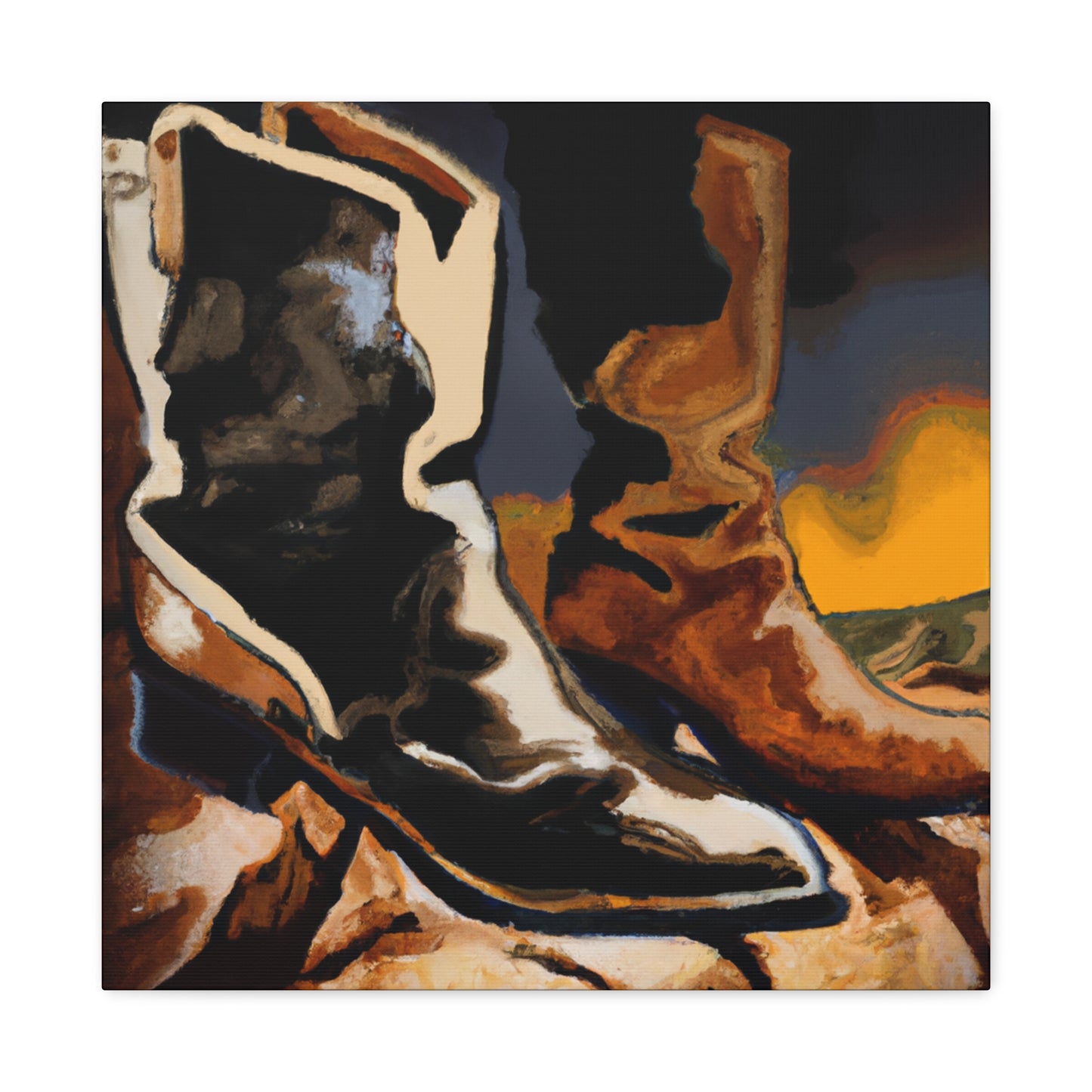 Old Boot Landscape - Canvas