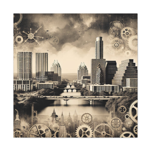 "Steam City: Austintopia Awakens" - Canvas