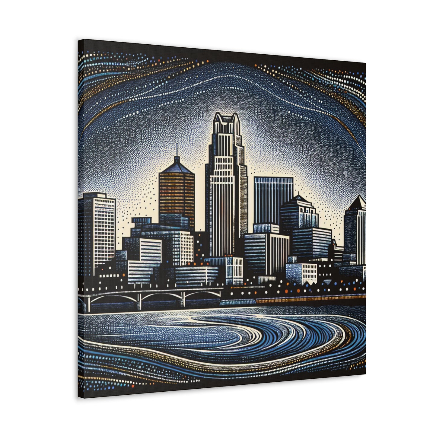 "Strokes of Omaha" - Canvas